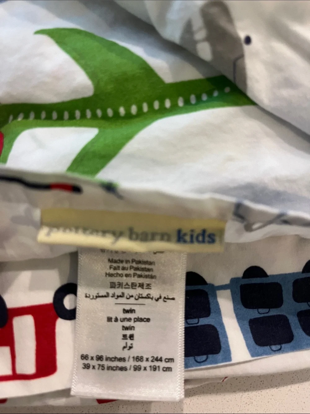 Pottery Barn Kids Transportation Twin Flat Sheet